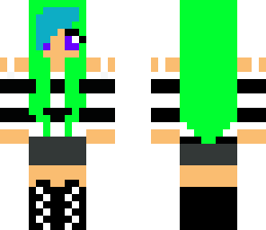 emo green hair