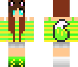 budder yellow and lime green wolf girl