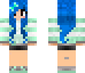 edited cute blue hair girl
