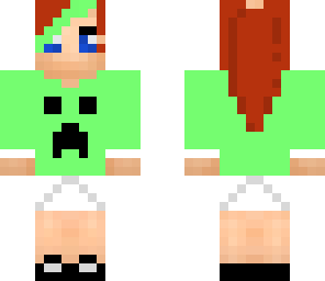 cute green creeper girl fix