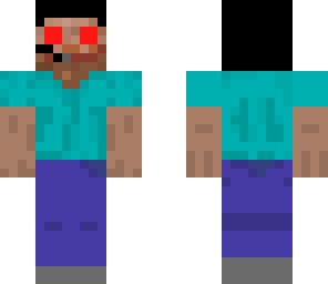 steve with red headphones and red eyes