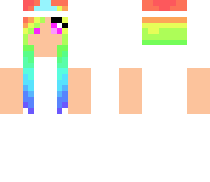 wedding dress rainbow girl