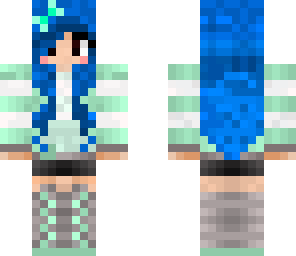 blue and green girl