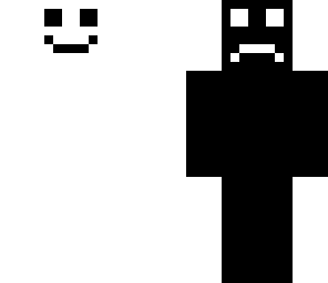 black and white