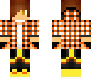 good tenager with head gear orange