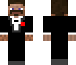 tux with a mustache