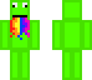 green rainbow guy barfing