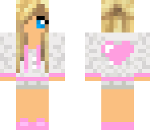 cute pink heart girl