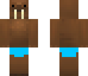 walrus with blue pants