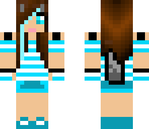 water wolf girl with headphones