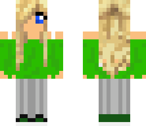 girl with green shirt