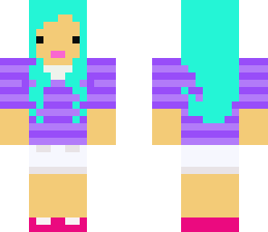 blue haired girl