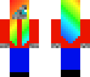 rainbow hair stone girl