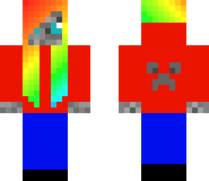 stone rainbow hair creeper girl