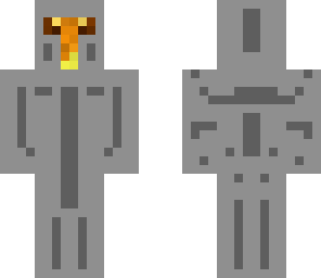 pumpkin guy warrior with a cracked helmet