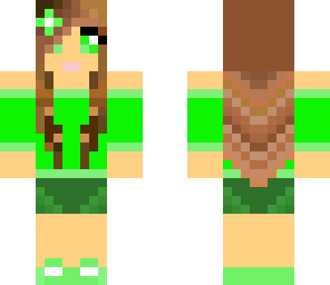 green girl pretty