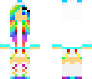 rainbow hoodie girl
