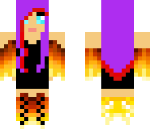 purple fire girl