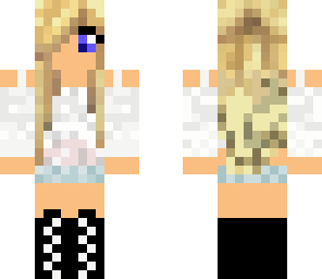 edited blonde girl skin