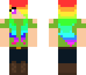 rainbow hair girl