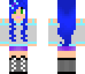girl with blue hair