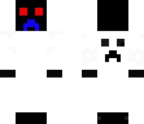 black creeper with white clothes and head phones