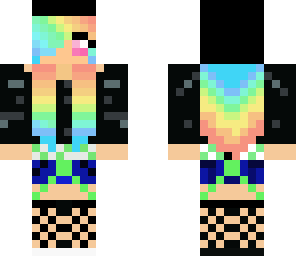 rainbow emo girl edit