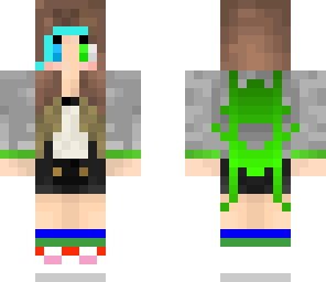 girl with suspenders