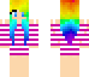 rainbow girl pajama dress