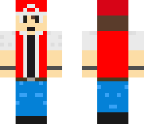 pokemon red brown hair