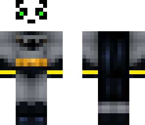 panda batman with headphones
