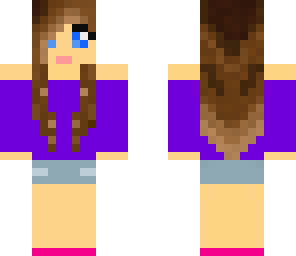 fixed girl with violet shirt