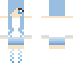snow girl with blue eyes