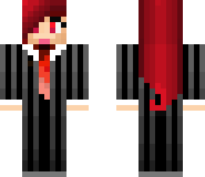 girl in a pinstriped suit 