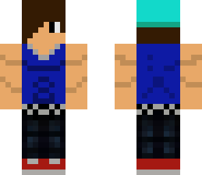 teen with muscles in tank top and beanie