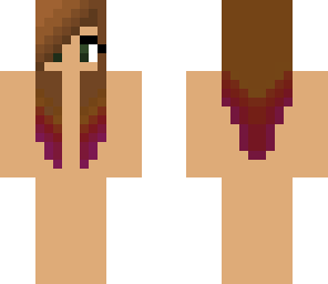 purple ombre brown hair girl skin base