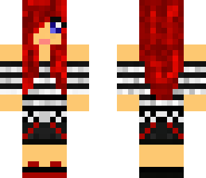 red emo girl