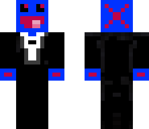 evil blue smiling dude