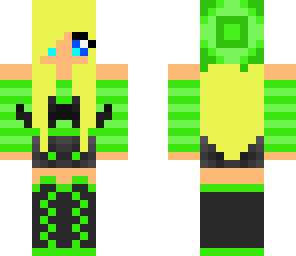 green mustache girl