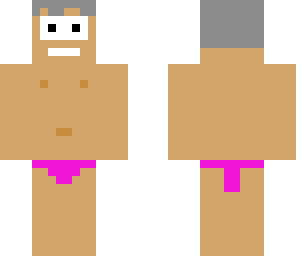 embarrassed old guy in a speedo