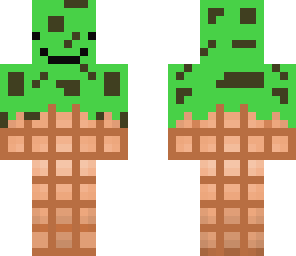 mint cocolatechip ice cream cone