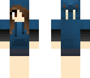 me with blue walrus hoodie 2
