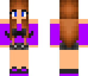 purple mustache girl