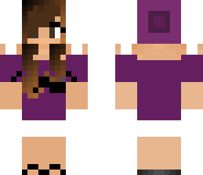 purple mustache girl