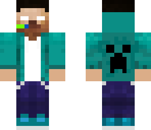 cool herobrine with headset