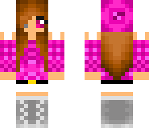 elecric pink girl with baret and mic