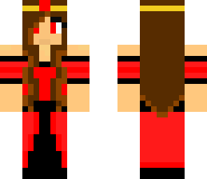 flame princess with brown hair