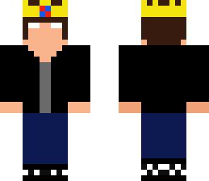 king herobrine with hair and stuff