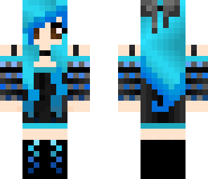 edited of blue emo girl