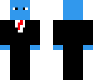 blue man in a suit